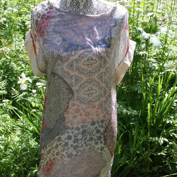 Chic Paisley Print Midi Dress - Picture 1 of 5